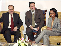 Iraqi PM Nouri Maliki meets US Secretary of State Condoleezza Rice in Sharm el-Sheikh ahead of the summit